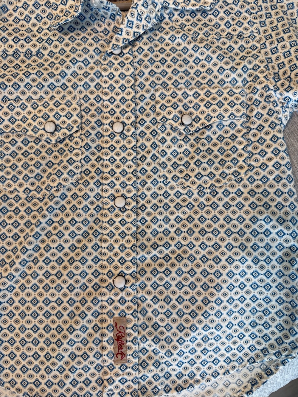 Rafter C button down western boys pearl snap shirt - Picture 3 of 4